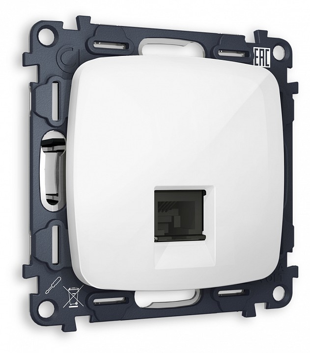 Розетка телефонная rj-11 без рамки ambrella volt omega mo112030