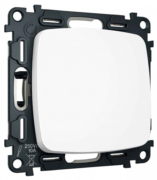 Выключатель двухполюсной самовозвратный без рамки ambrella volt mo mo121050