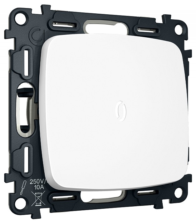 Выключатель самовозвратный двухклавишный с подсветкой, Без рамки ambrella volt mo mo122055