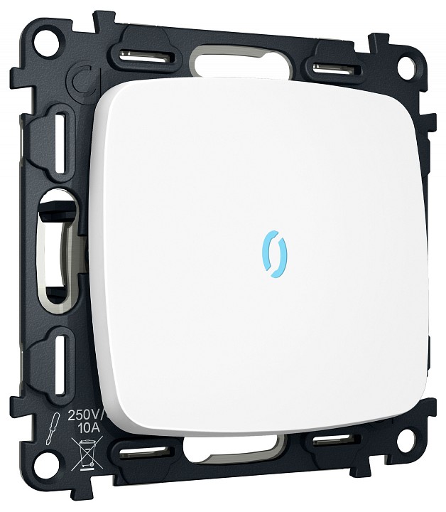 Выключатель самовозвратный двухклавишный с подсветкой, Без рамки ambrella volt mo mo122060