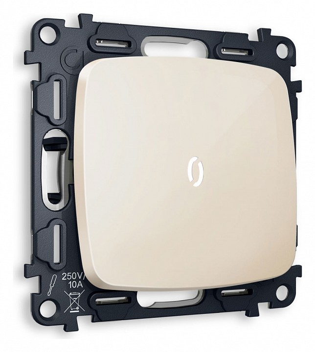 Выключатель одноклавишный с подсветкой без рамки ambrella volt omega mo302015