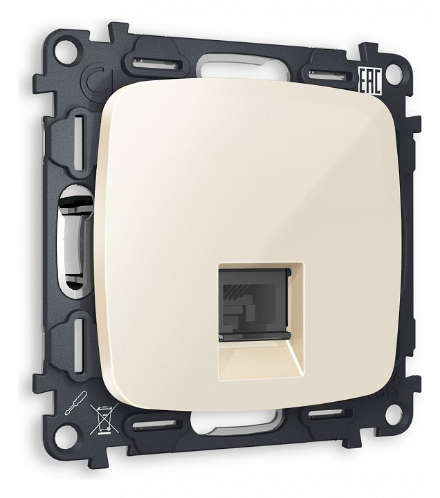 Розетка ethernet rj-45 и со шторками, Без рамки ambrella volt omega mo312010