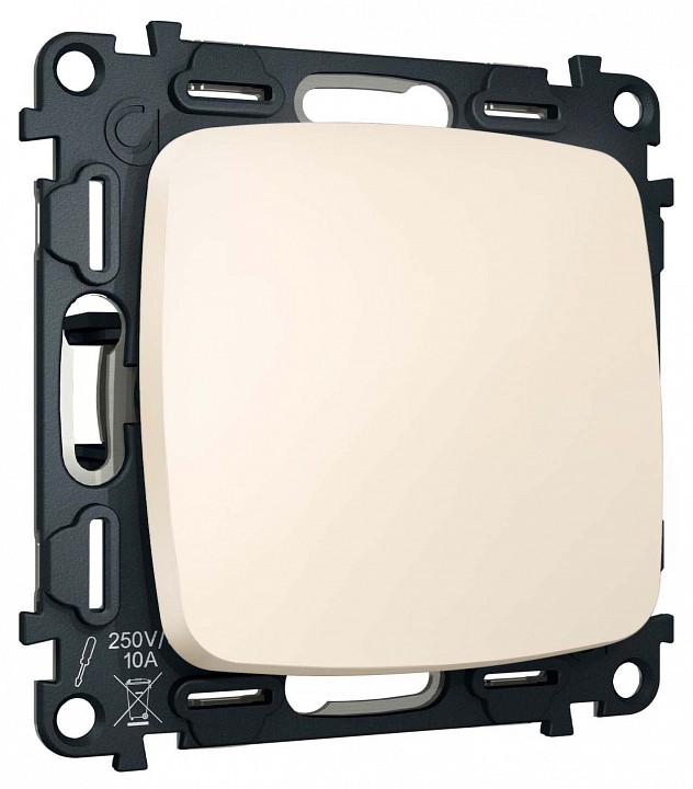 Выключатель двухполюсной самовозвратный без рамки ambrella volt mo mo321050