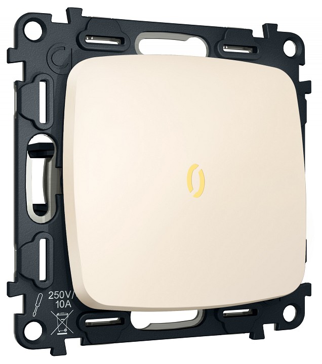 Выключатель самовозвратный одноклавишный без рамки ambrella volt mo mo322050