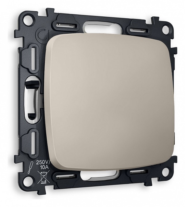 Выключатель перекрестный одноклавишный без рамки ambrella volt omega mo361030