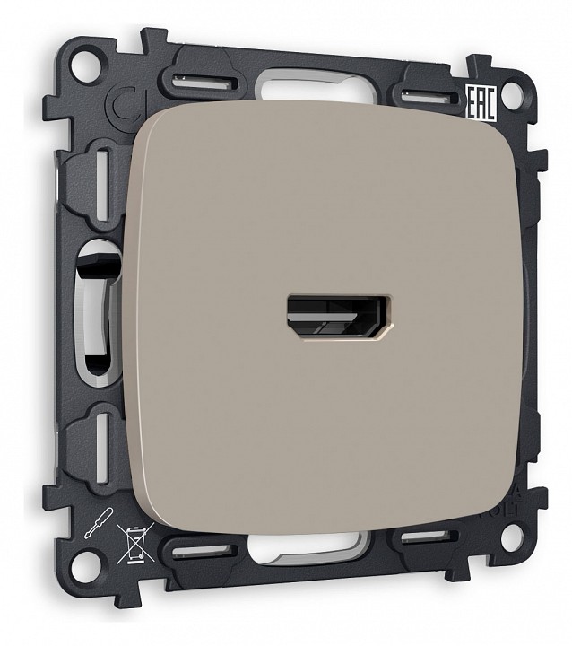 Розетка hdmi без рамки ambrella volt omega mo374010