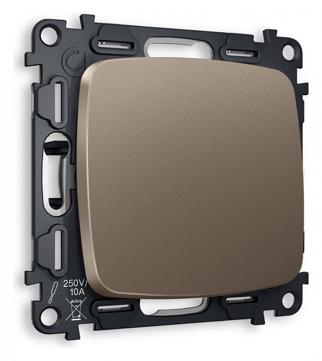 Выключатель перекрестный одноклавишный без рамки ambrella volt omega mo631030