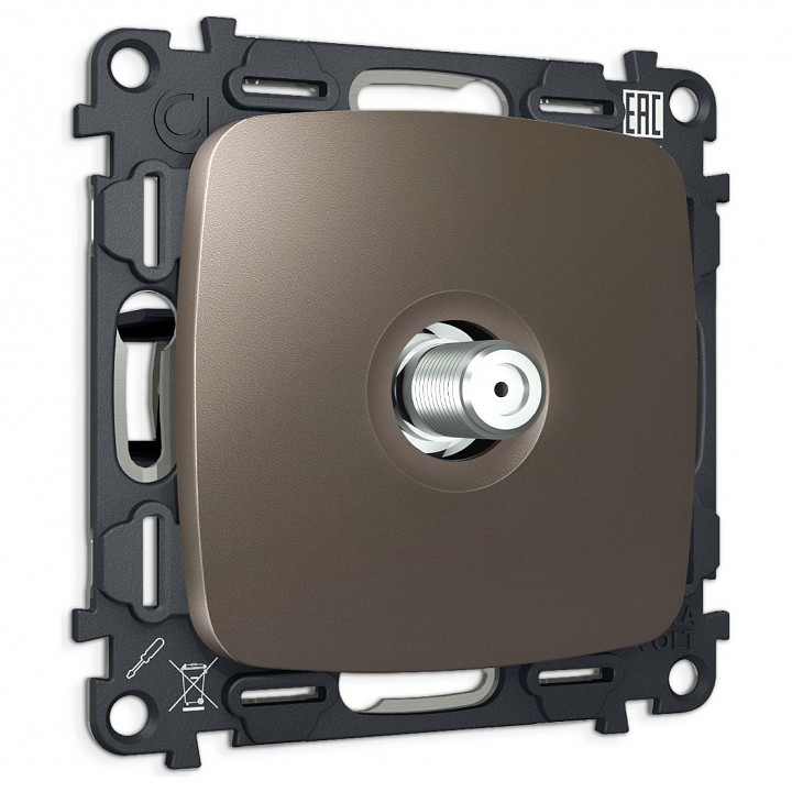 Тв-розетка без рамки ambrella volt omega mo643050