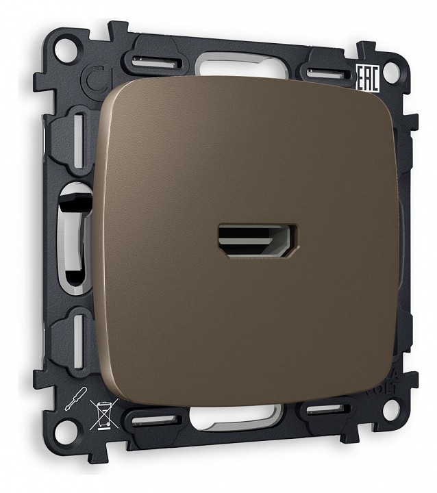 Розетка hdmi без рамки ambrella volt omega mo644010