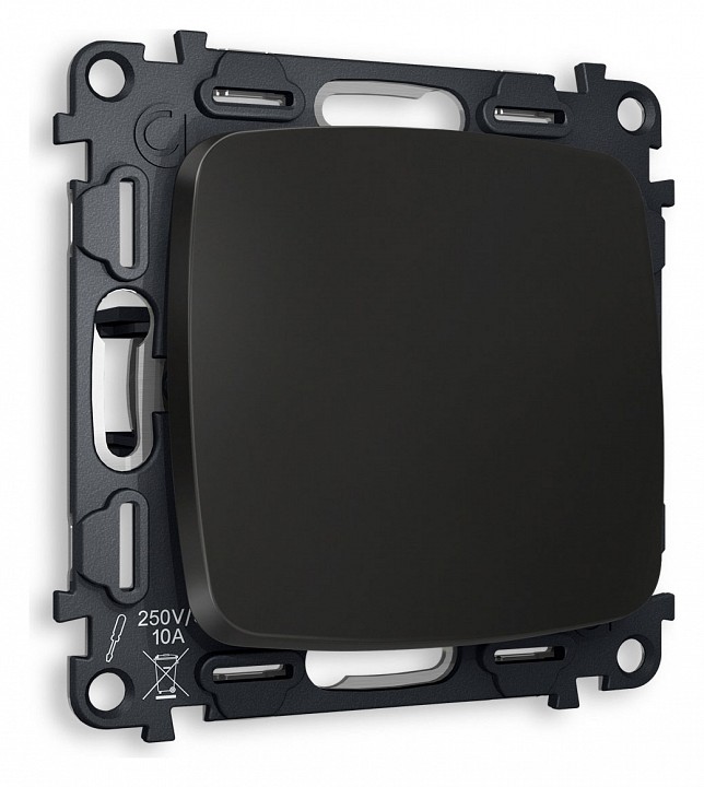 Выключатель одноклавишный без рамки ambrella volt omega mo801010