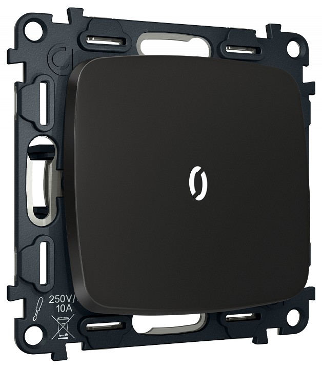 Выключатель самовозвратный одноклавишный с подсветкой, Без рамки ambrella volt mo mo802055