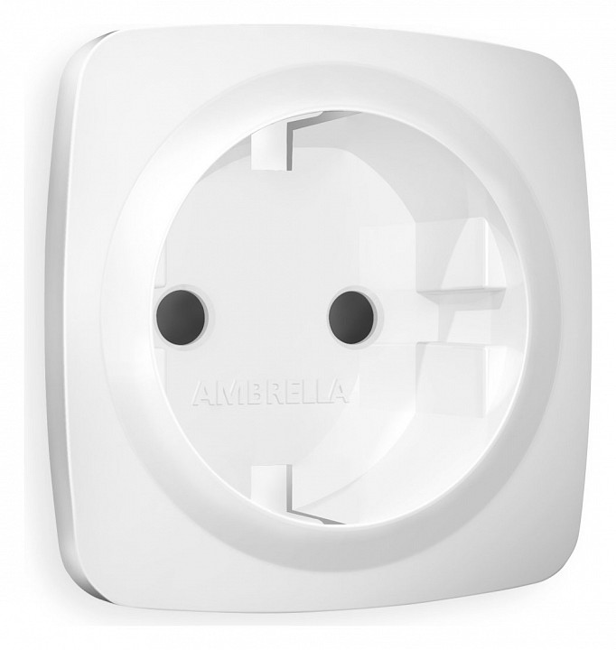Накладка для розетки с заземлением и со шторками ambrella volt omega op1270