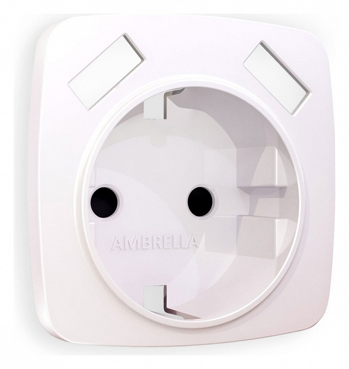 Накладка для розетки с заземлением и со шторками и 2хusb type a ambrella volt omega op2090