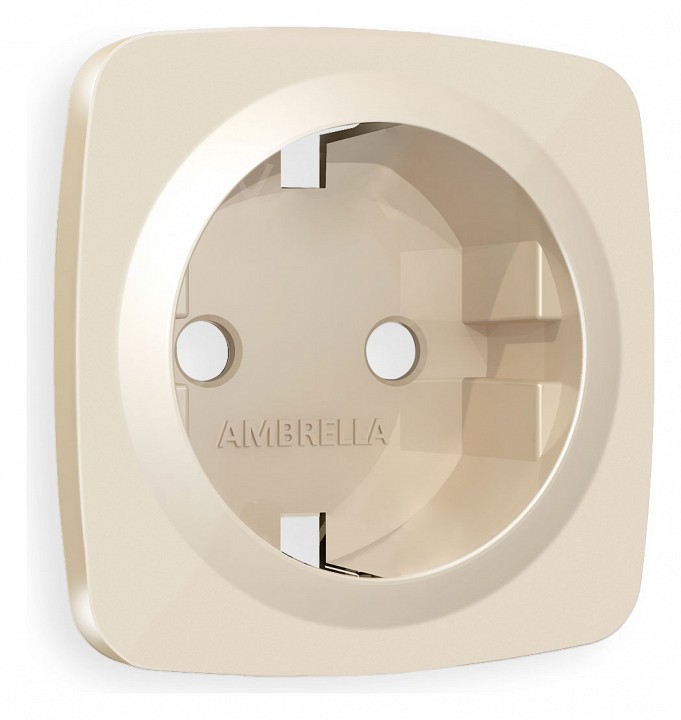Накладка для розетки с заземлением ambrella volt omega op3060