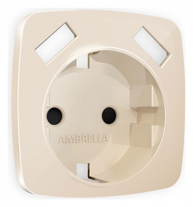 Накладка для розетки с заземлением и со шторками и 2хusb type a ambrella volt omega op3090