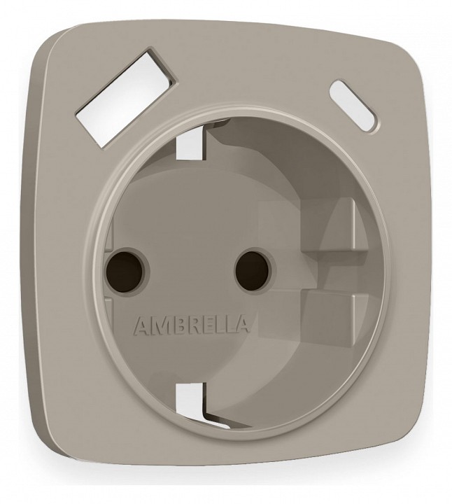 Накладка для розетки с заземлением и со шторками и 2хusb type a и c ambrella volt omega op3700