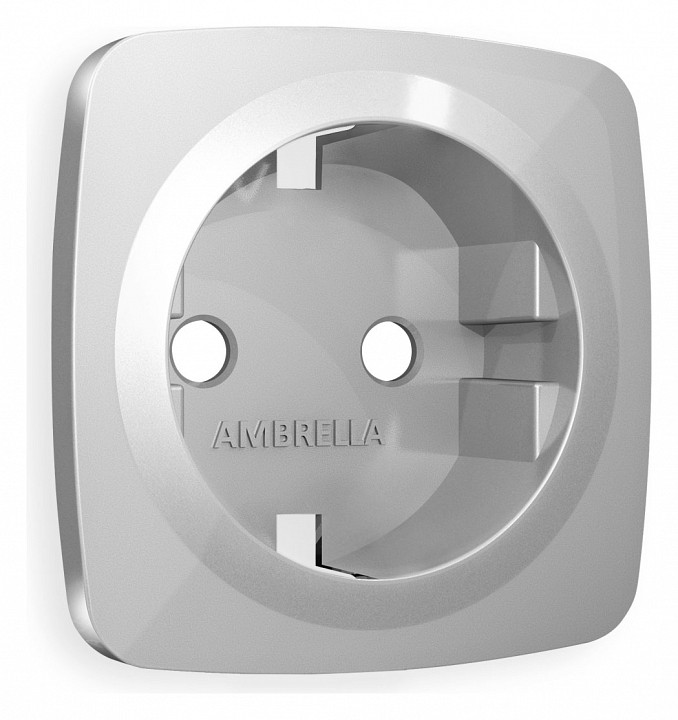 Накладка для розетки с заземлением ambrella volt omega op4060