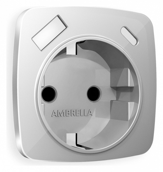 Накладка для розетки с заземлением и со шторками и 2хusb type a и c ambrella volt omega op4100