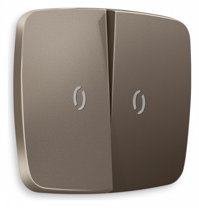 Клавиши для выключателя двухклавишного c подсветкой ambrella volt omega op6340