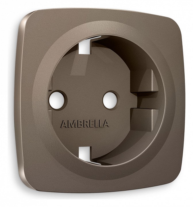 Накладка для розетки с заземлением ambrella volt omega op6360
