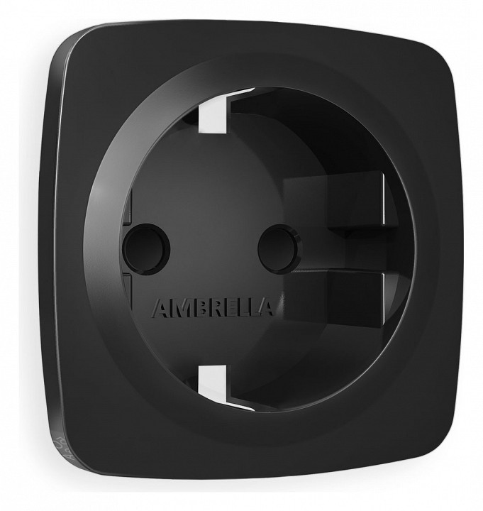 Накладка для розетки с заземлением и со шторками ambrella volt omega op8070