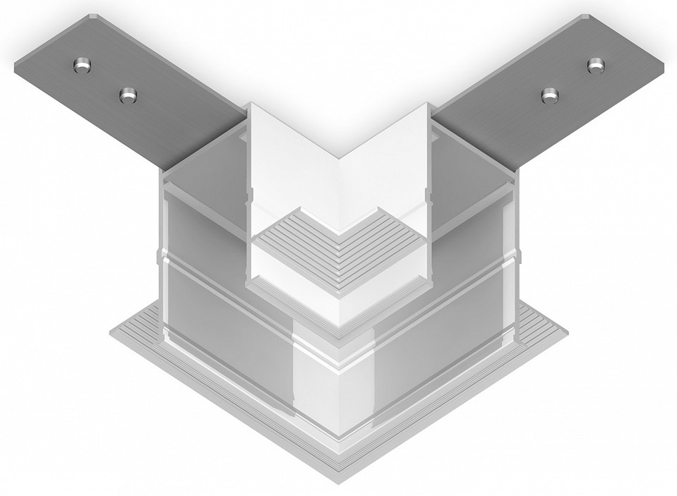 Соединитель угловой l-образный для треков встраиваемых ambrella light gl gl1039