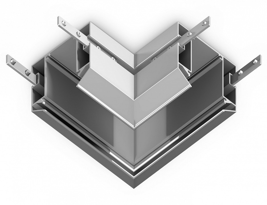 Соединитель угловой l-образный встраиваемый ambrella light gl gl1043