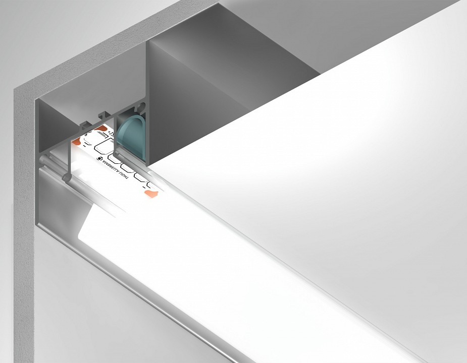 Короб для контурной подсветки натяжного потолка ambrella light gp gp4050al