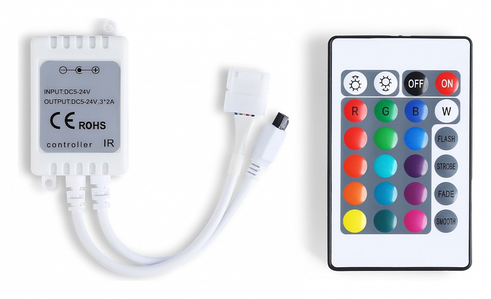 Контроллер-регулятор цвета rgb с пультом ду ambrella light gs gs11201
