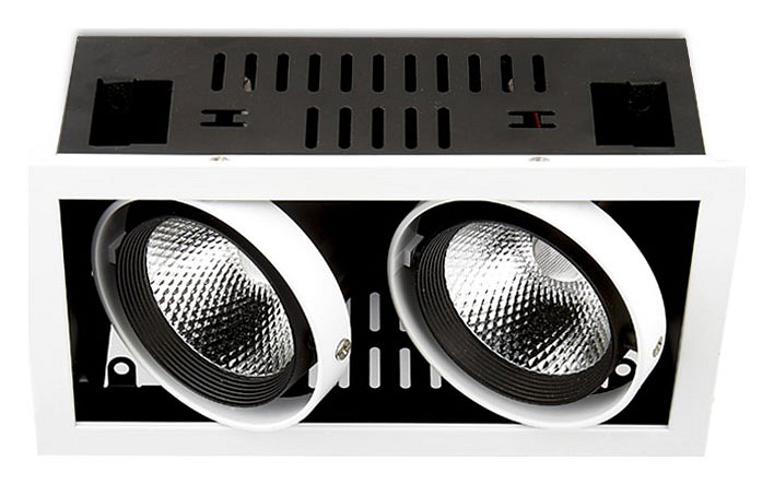 Встраиваемый светильник ambrella light t t812 bk/ch 2*12w 4200k