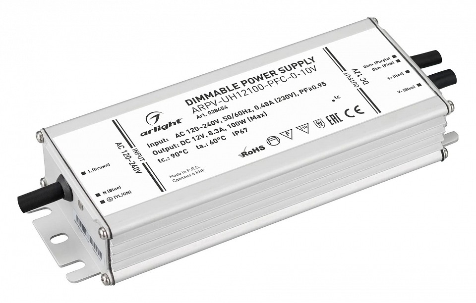 Блок питания с проводом arlight arpv-uh 028454