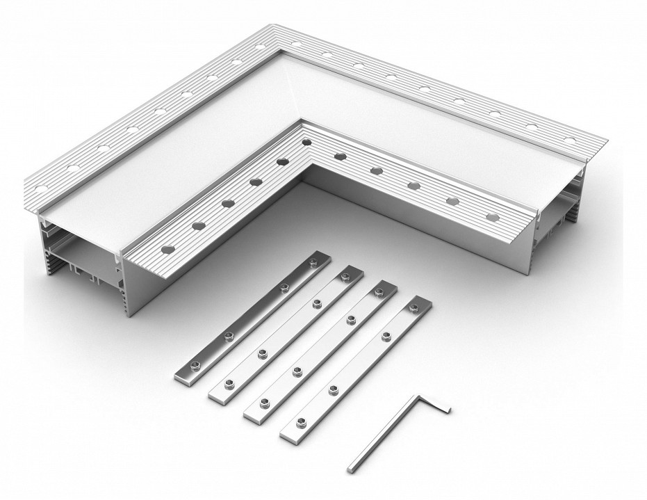 Соединитель угловой l-образный накладной arlight s-lux 030106