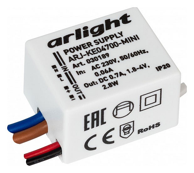 Блок питания с проводом arlight arj 030189