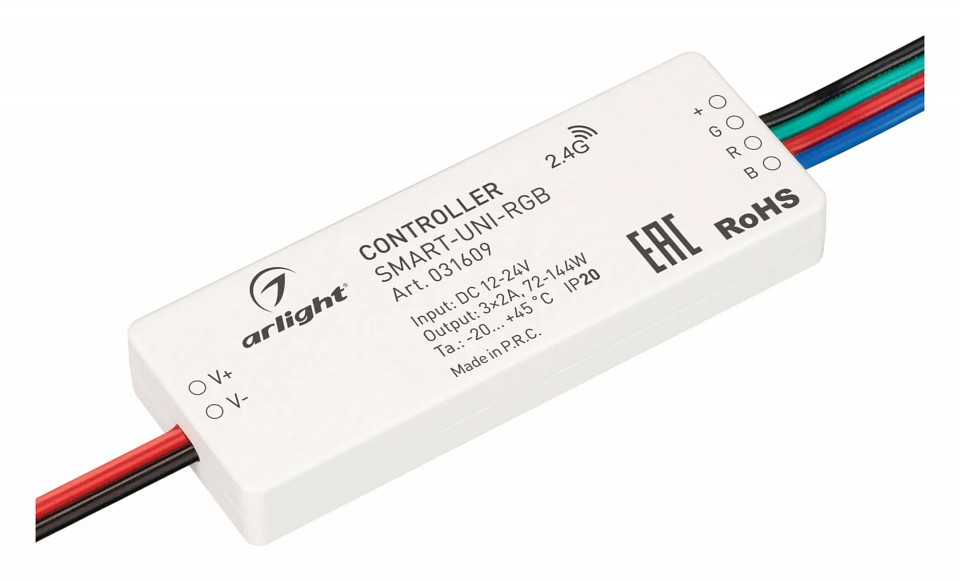 Контроллер-регулятор цвета rgb arlight smart 031609