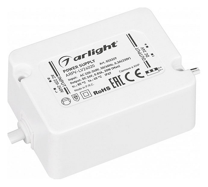 Блок питания с проводом arlight arpv-lv 033329