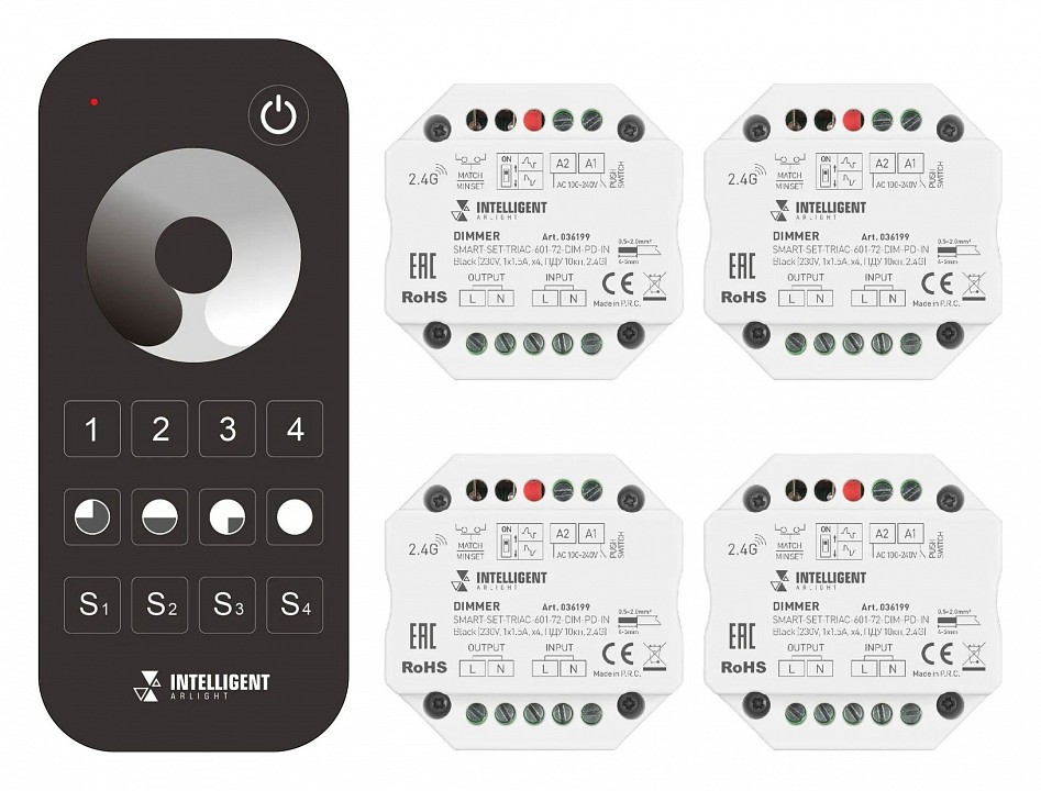 Контроллер-диммер с пультом ду arlight triac 036199