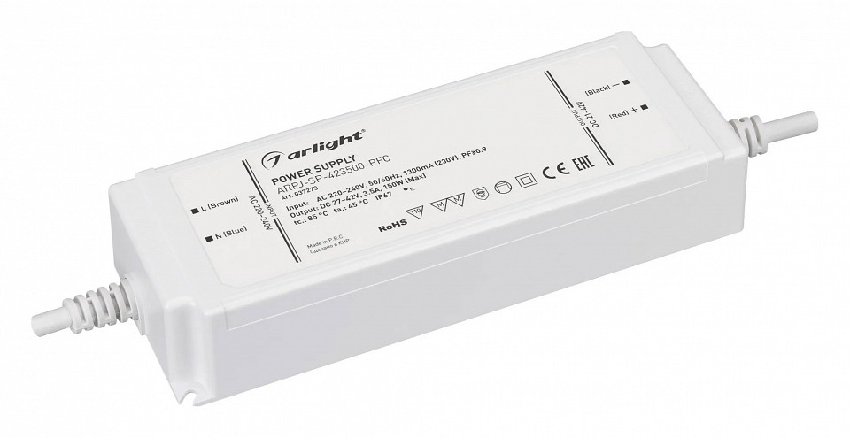 Блок питания с проводом arlight arpj 037273