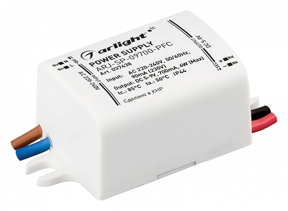 Блок питания с проводом arlight arj 037438