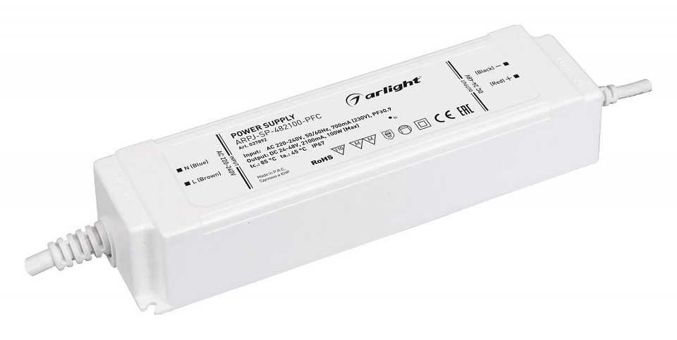 Блок питания с проводом arlight arpj 037892