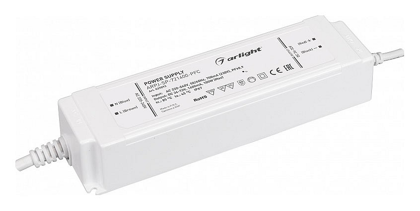 Блок питания с проводом arlight arpj 37893