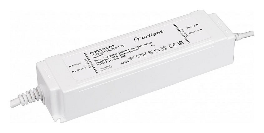 Блок питания с проводом arlight arpj 37895