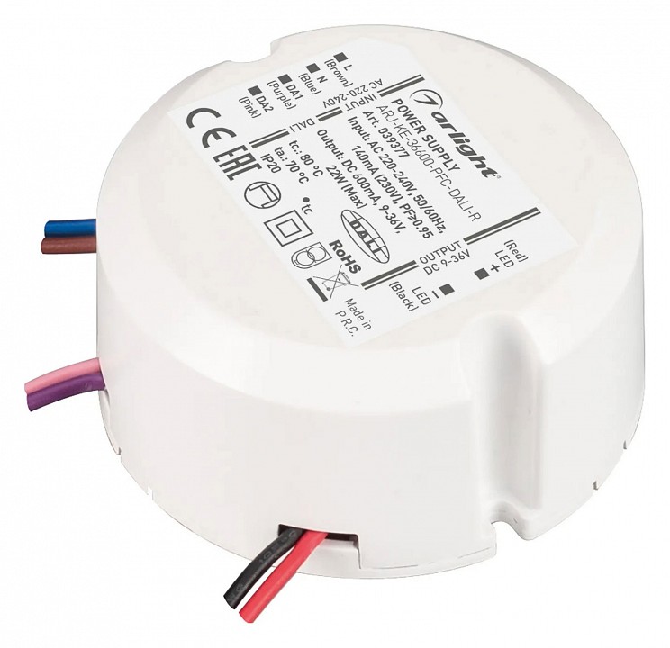 Блок питания с проводом arlight arj 039377