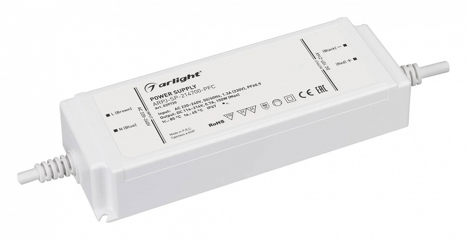 Блок питания с проводом arlight arpj 39720