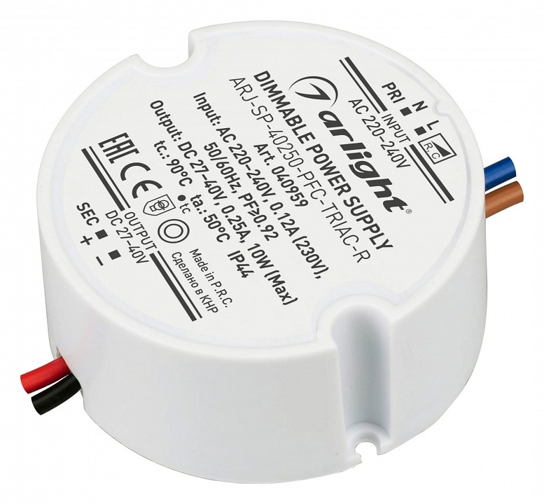 Блок питания с проводом arlight arj 040959
