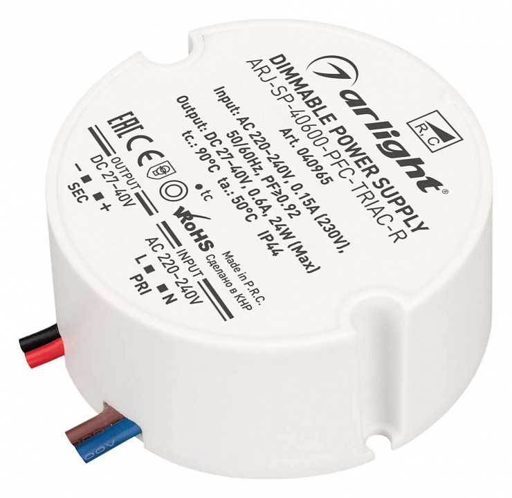 Блок питания с проводом arlight arj 040965