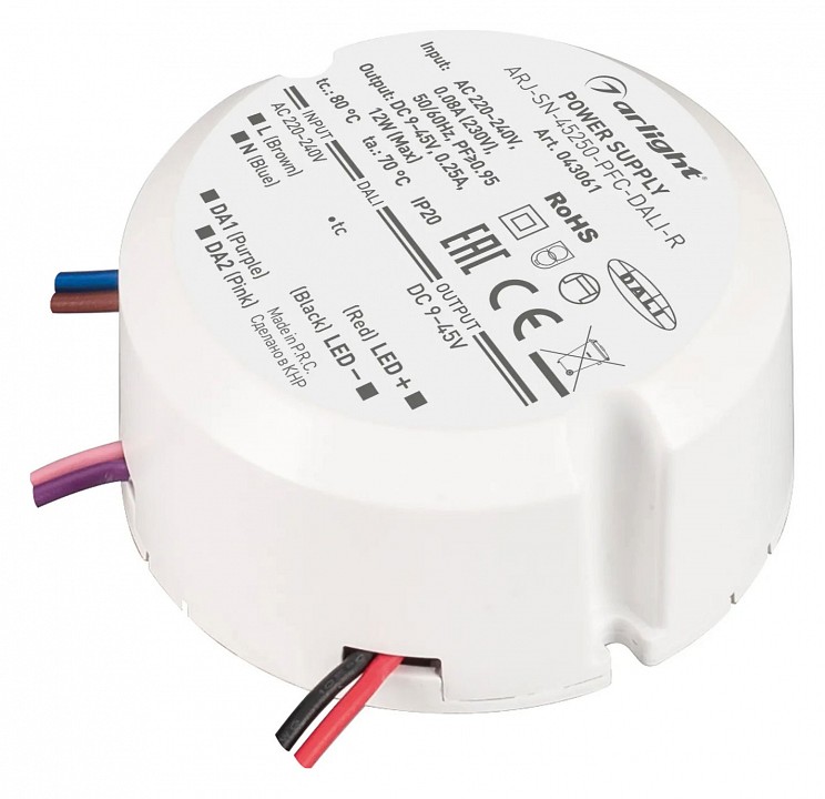 Блок питания с проводом arlight arj 043061