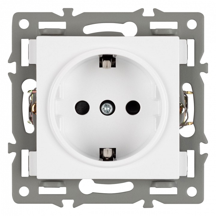 Розетка с заземлением и со шторкой, Без рамки arlight sct 043730