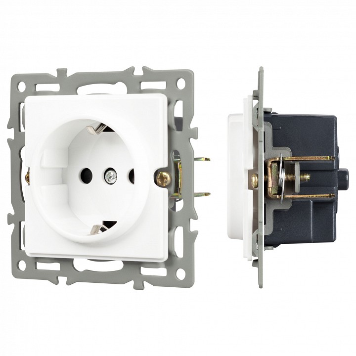 Розетка с заземлением, Без рамки arlight sct 043739