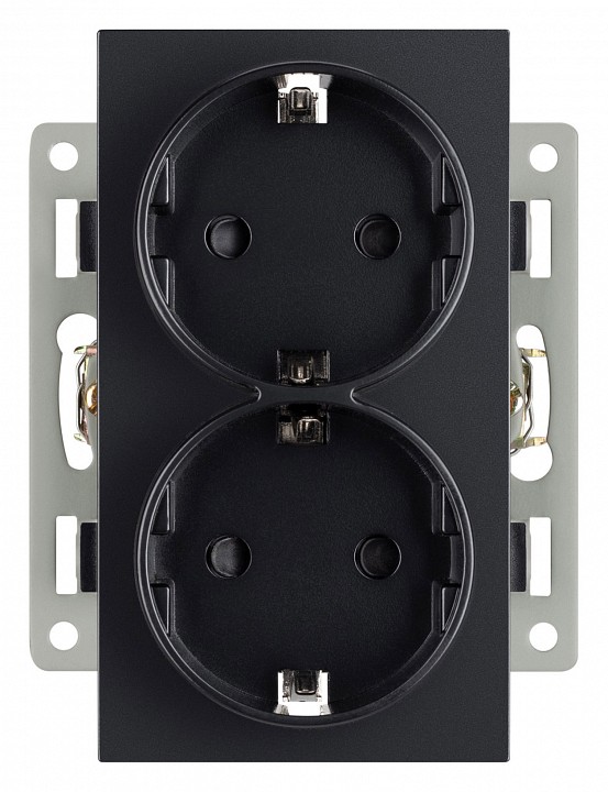 Розетка двойная с заземлением и со шторкой, Без рамки arlight sct 043765