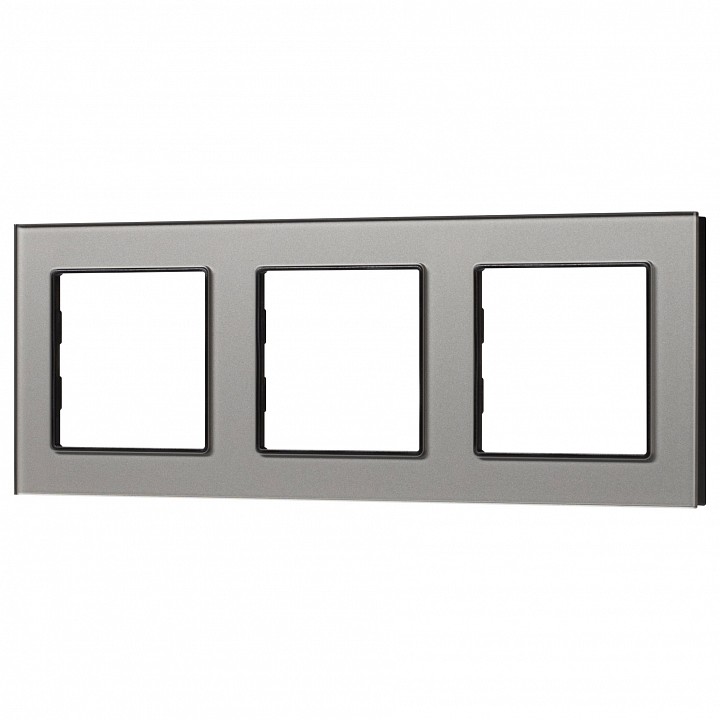 Рамка на 3 поста arlight glare 043801
